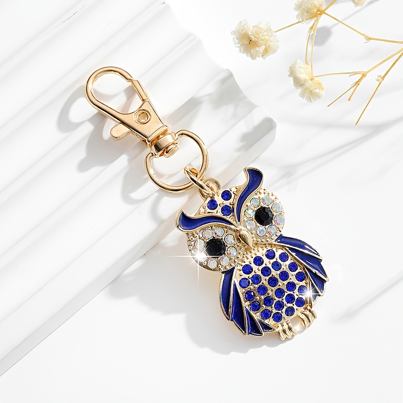 TEMU 1pc Fashionable European And Gorgeous Creative Versatile Cute Animal Owl Keychain Bag Charm, Suitable For Women' Keys And Bag Decoration