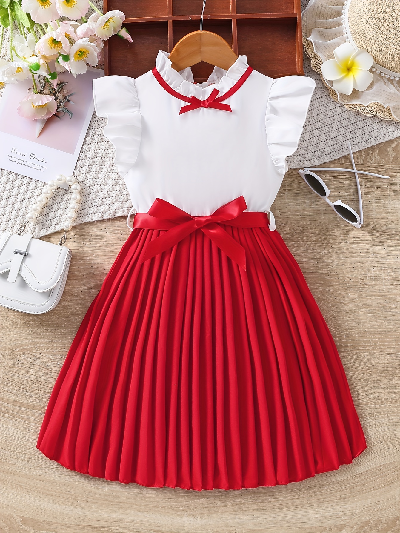 Girls Pleated Dress Temu Canada