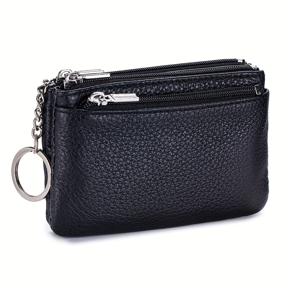 Genuine Leather Women' Purses Short Zipper Chain Wallets High Holders Small Mini Key Wallets For Women