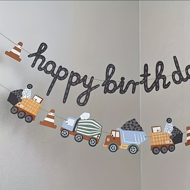 -themed Letter Decorations For A Birthday Party, Celebrating A Year And A Days, With Banners And Flags