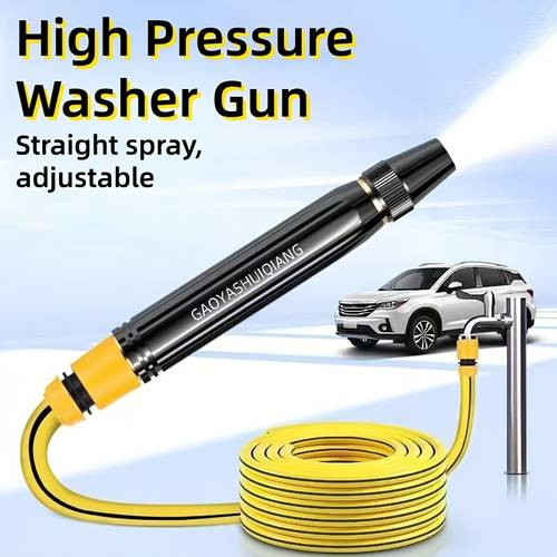 5-teiliges Autowasch-Werkzeugset, beinhaltet eine Wasserpistole, Clips, Bürsten, ein Reinigungstuch einen Verbinder. Enthält eine 2x leistungsstarke Hochdruck-Autowaschpistole, tragbares Design, langlebigen Kunststoffkörper, verstellbaren Gartenschlauchaufsatz, geeignet für Motorrad- Autowasch