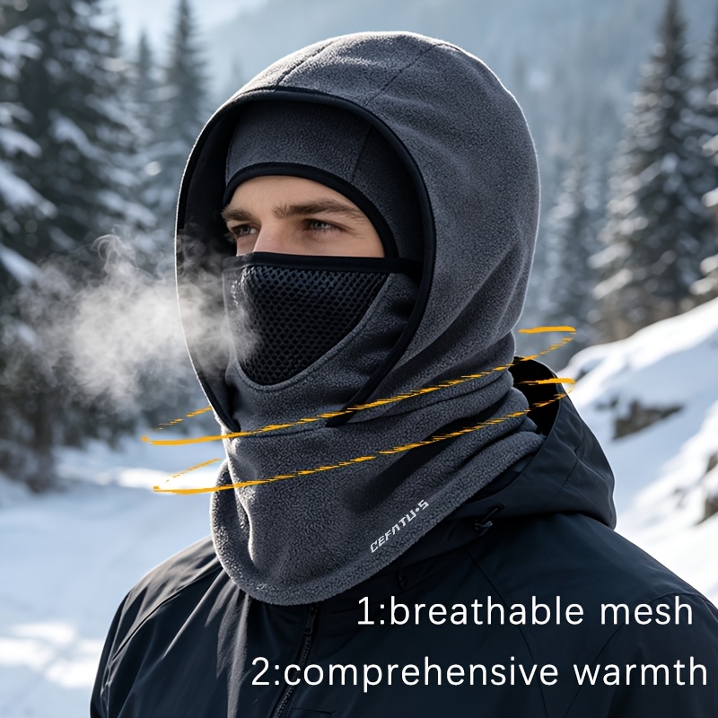 Winter Windproof Face Mask Hat with Neck Warmth and Ear Protection