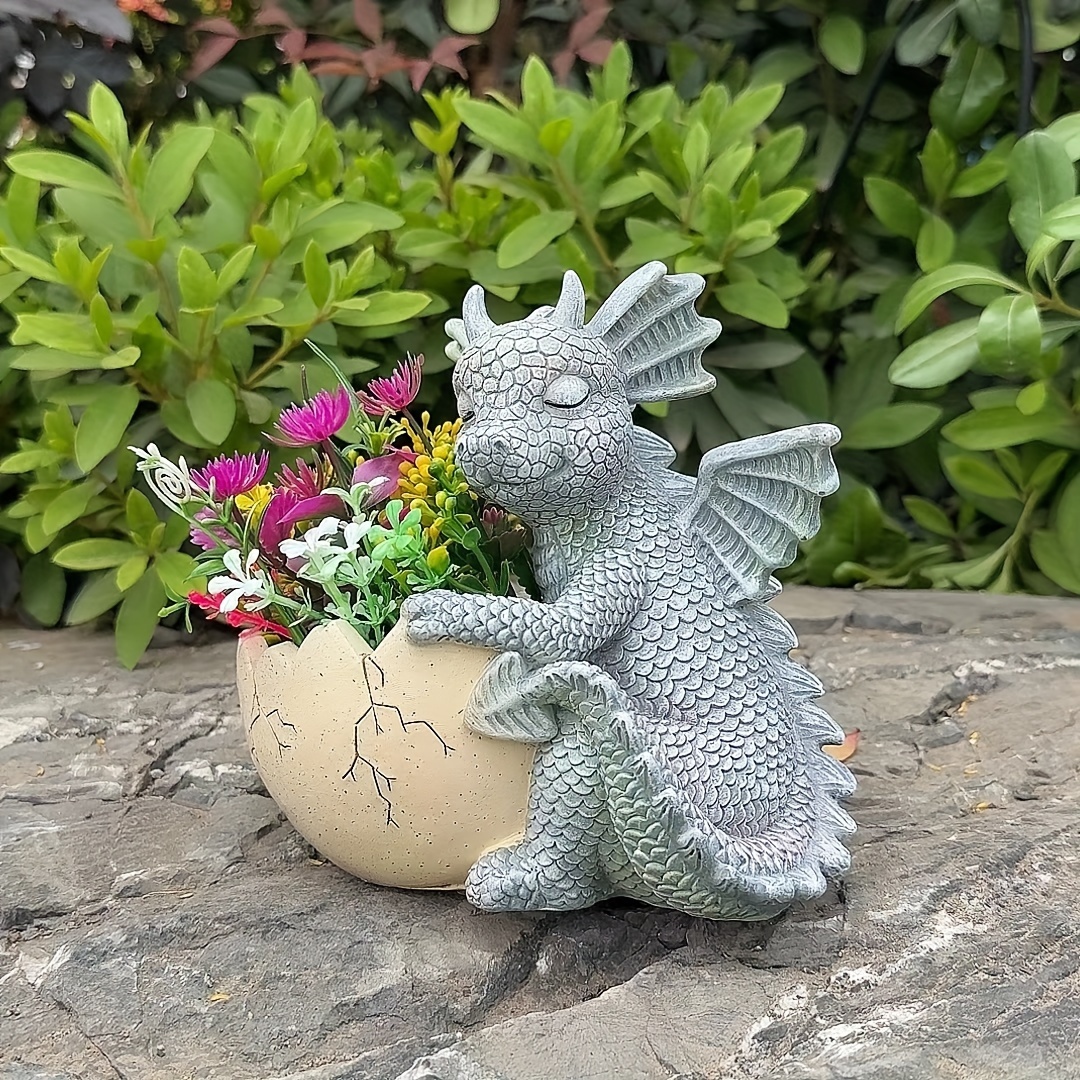 artistic resin decoration a dragon holding an egg in a - Temu