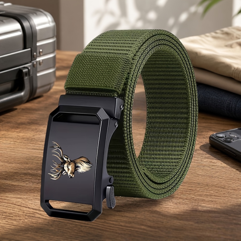 TEMU 1pc Head Pattern Business Men' Belt, Casual Outdoor Business Belt, Fashionable And Versatile Style, Ideal Gift
