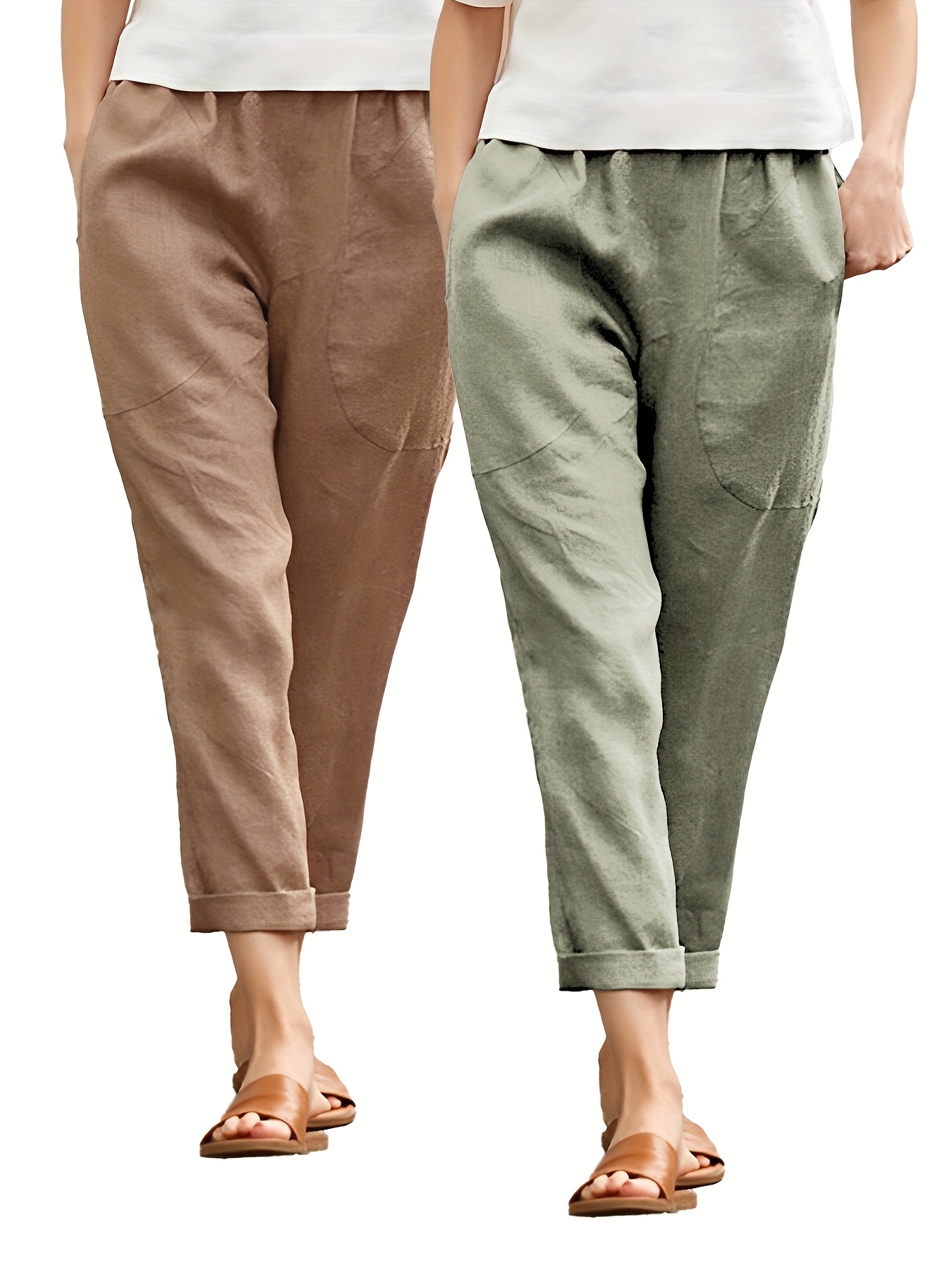韓国商品/POLYSOOEM CHECK SUMMER PANTS Polysooem Check Summer Pants - Brown | International Store