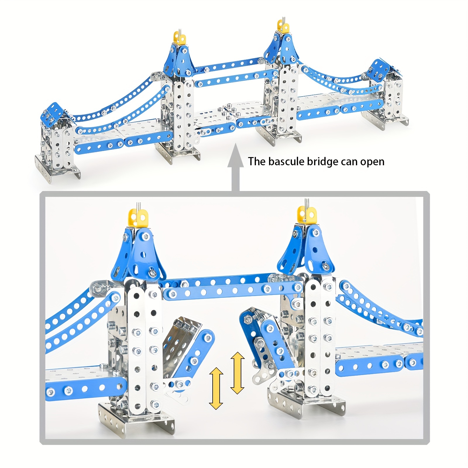 London Tower Bridge 3D Metal Building Block Assembly Set, Desktop Ornament