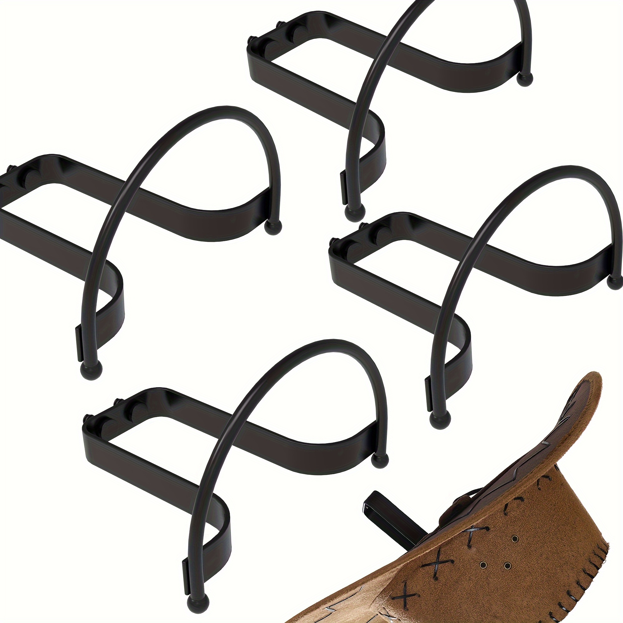 TEMU Set Of 4 Black Denim Hat Racks, Wall-mounted Hooks For Storing And Displaying Hats In Closets, Bedrooms, And Living Rooms, Suitable For Home