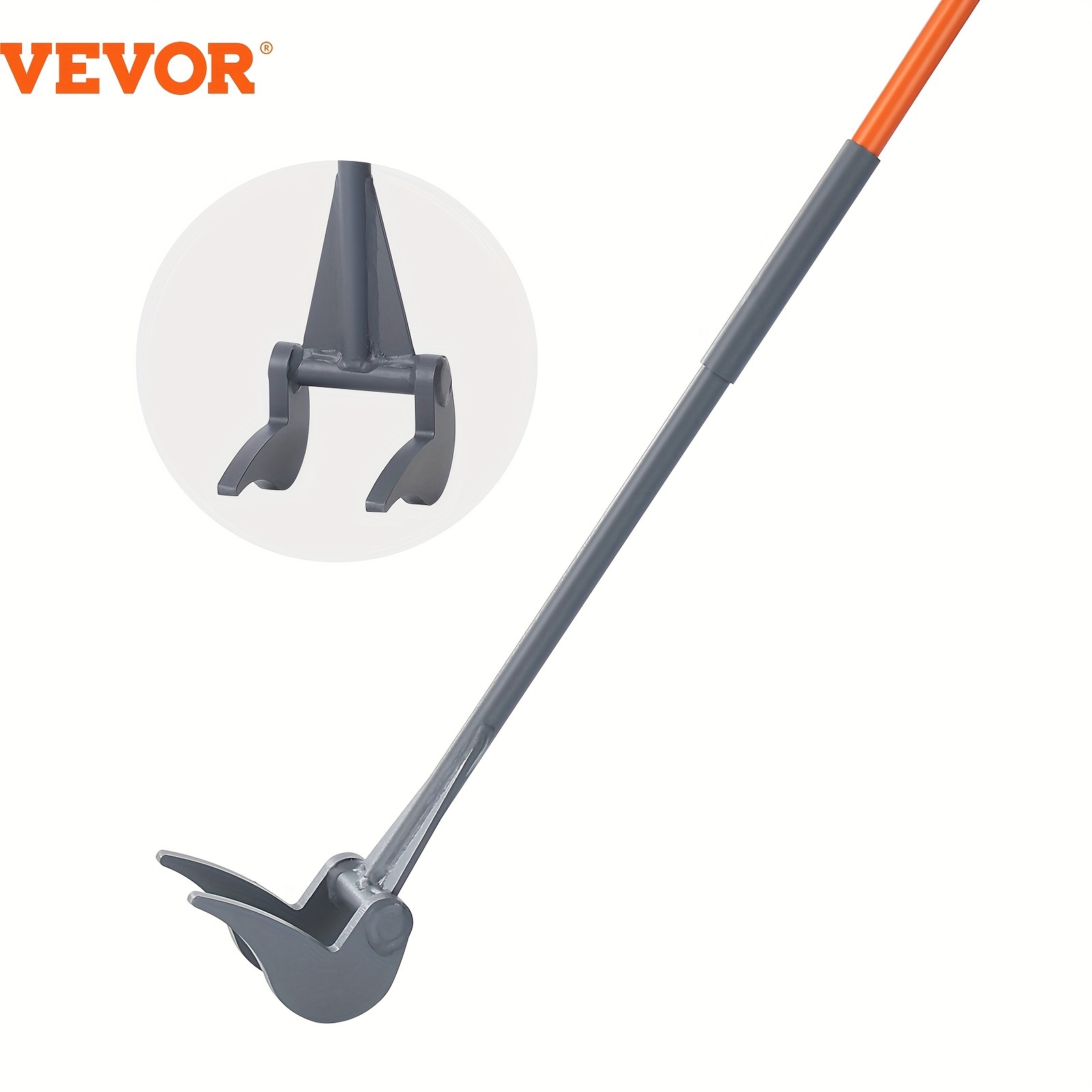 

Vevor 50'' Carbon Steel Pry Bar - Heavy Duty, 2000 Lbs Capacity, Ideal For Deck, Flooring, Framing, Roofing & Drywall Removal - Multipurpose Tool With Ergonomic Handle, Vevor