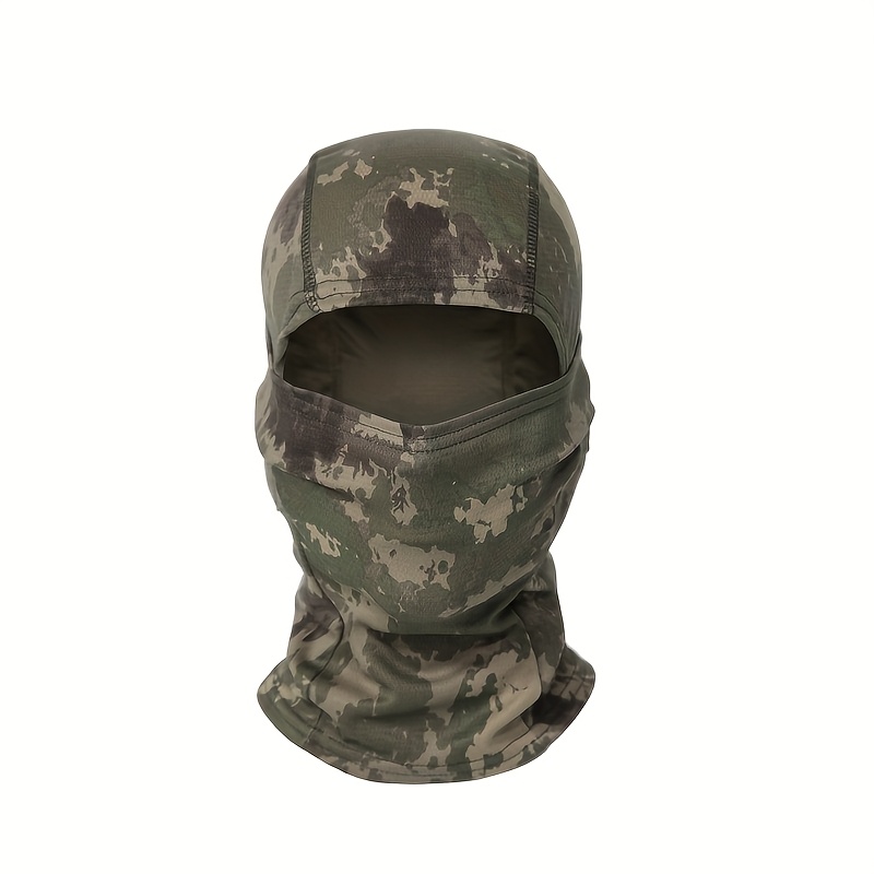 1pc, Breathable Sweat-absorbing Balaclava Mask, Adjustable Multi-functional Headwear, Polyester 100%, Woven Fabric, 130g/m², Machine Washable, For Outdoor Riding & Hiking Sports, Without Battery