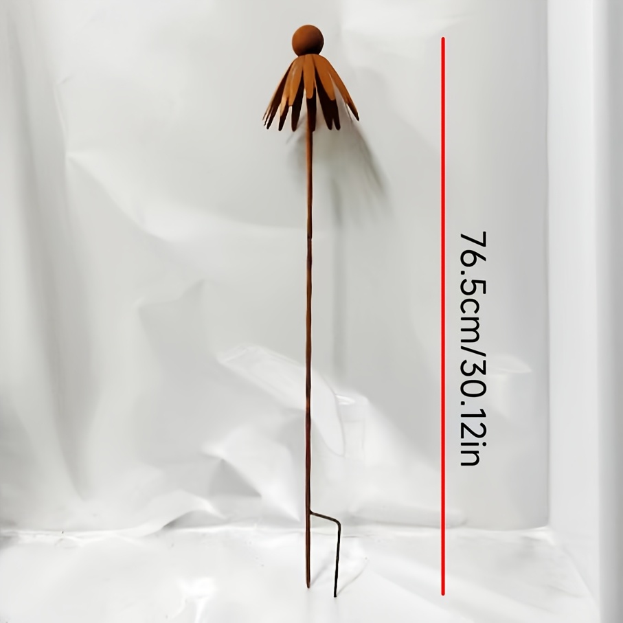 TEMU 1pc Of Outdoor Rusted Metal Garden Decor, Garden Sign, Metal Stake, Garden Insert Sign, Garden Decoration, For Outdoor Yard Decor, Seasonal