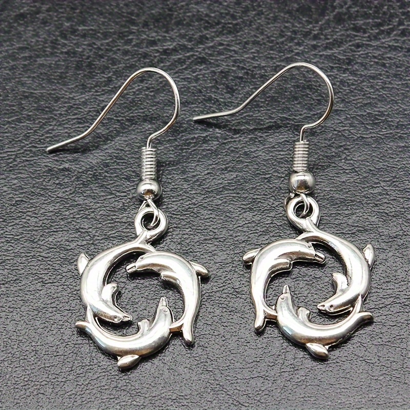 Women's Lovely Dolphin Dangle Earrings — Daily Wear