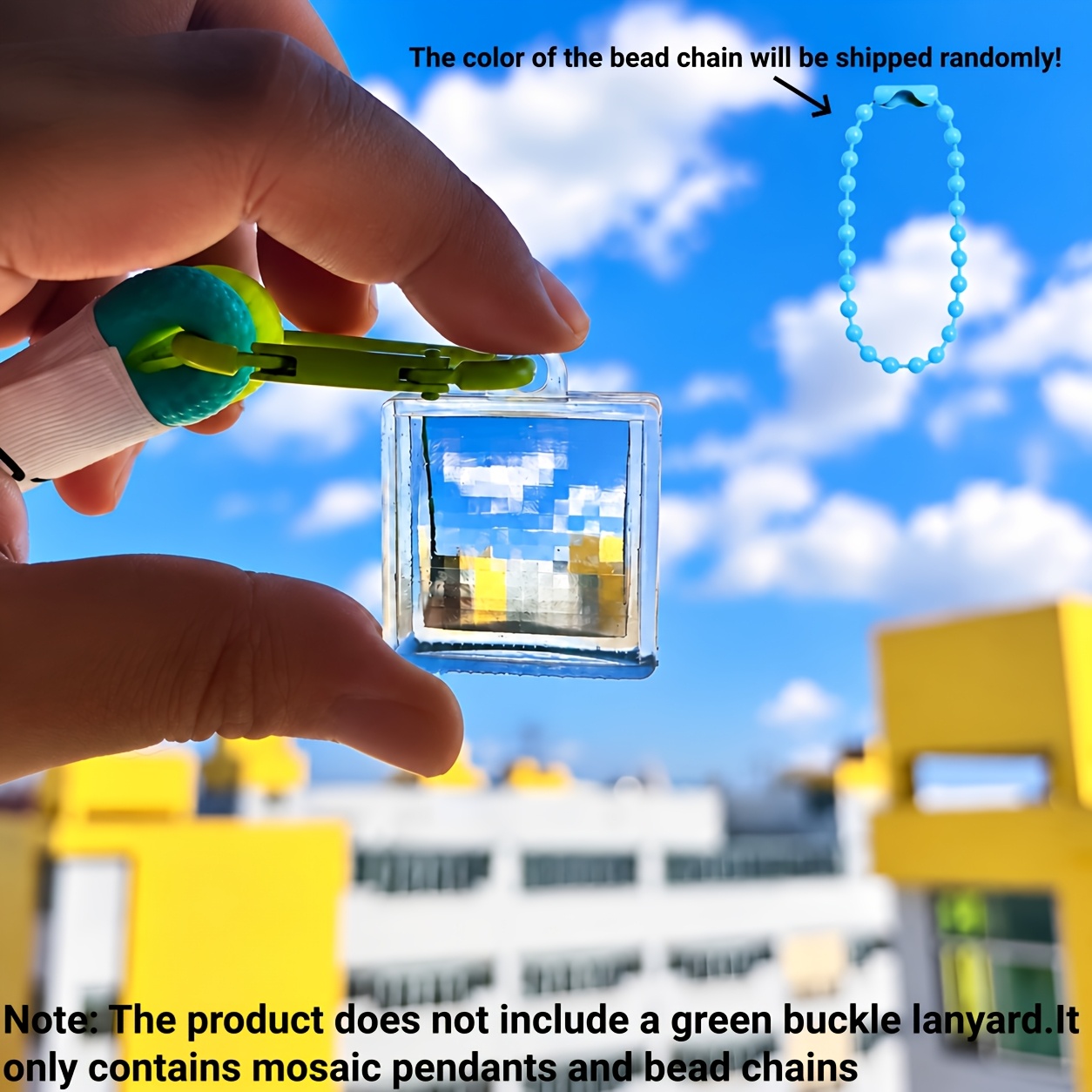 TEMU 1pc Portable Mosaic Filter Cube, Creative Pendant, Mini Bag Decoration, High Aesthetic