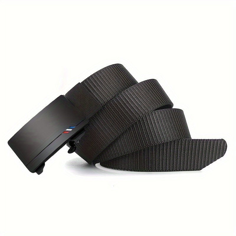 Canvas Belt With Alloy Automatic Buckle Men's Outdoor Casual Jeans Belt