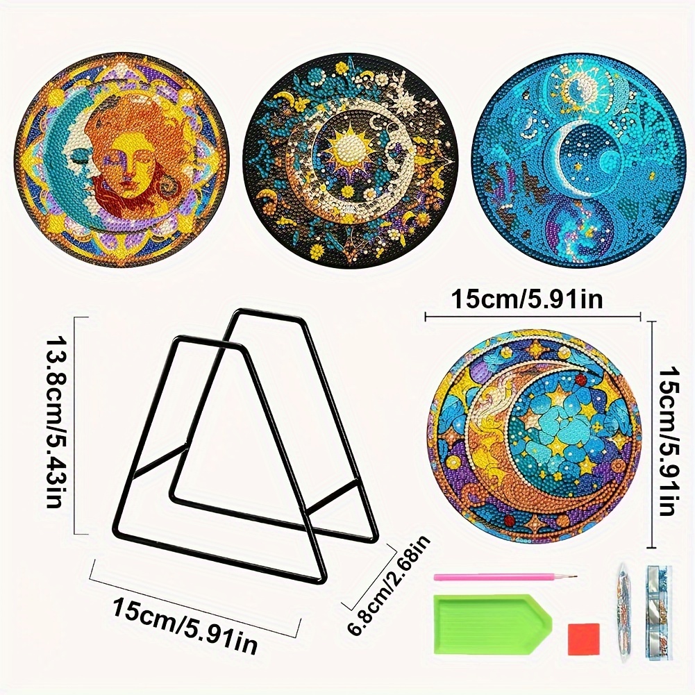 Mandala Diy Diamond Painting Placemats Diamond - Temu