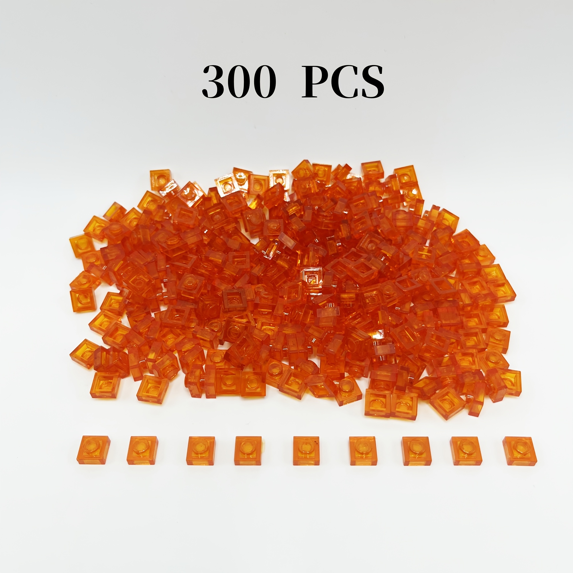 300pcs Colorful Transparent Building Blocks - Durable ABS Material