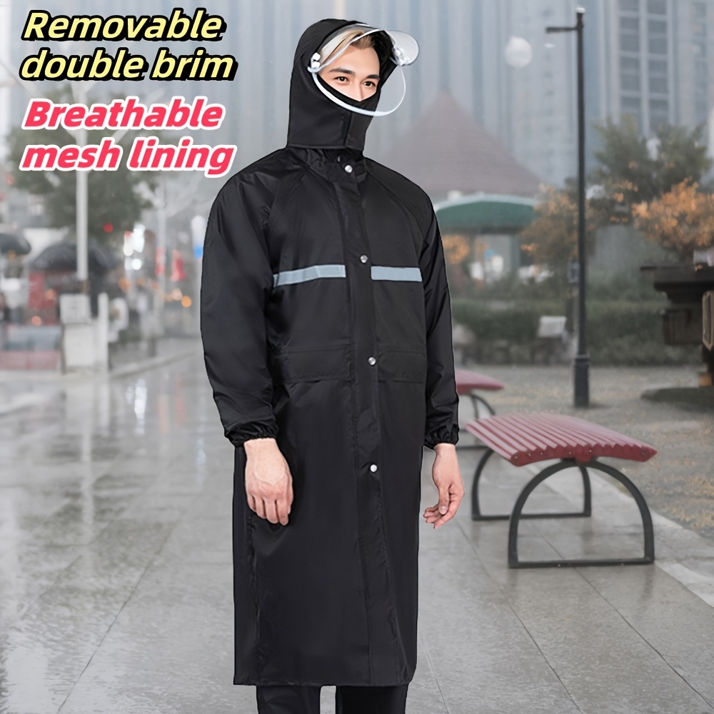 Impermeable con Capucha Poncho y para Lluvia, Traje de Poncho y  Pantalón para Hombres y Mujeres, Transpirable para Deportes al Aire Libr