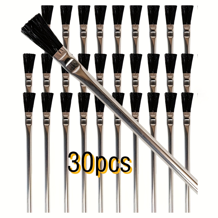 TEMU - Acid Brushes -30 Count 3/8 Inch Acid Flux Brushes, Soldering Accessories, Metalworking Tools, Precision Brushes, Multipurpose Brushes,