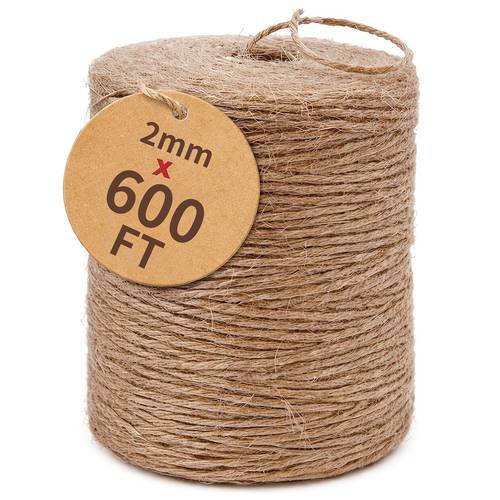 item picture 2mm 600 feet natural rope heavy duty garden twine suitable for crafts gift wrapping gardening bundling and projects