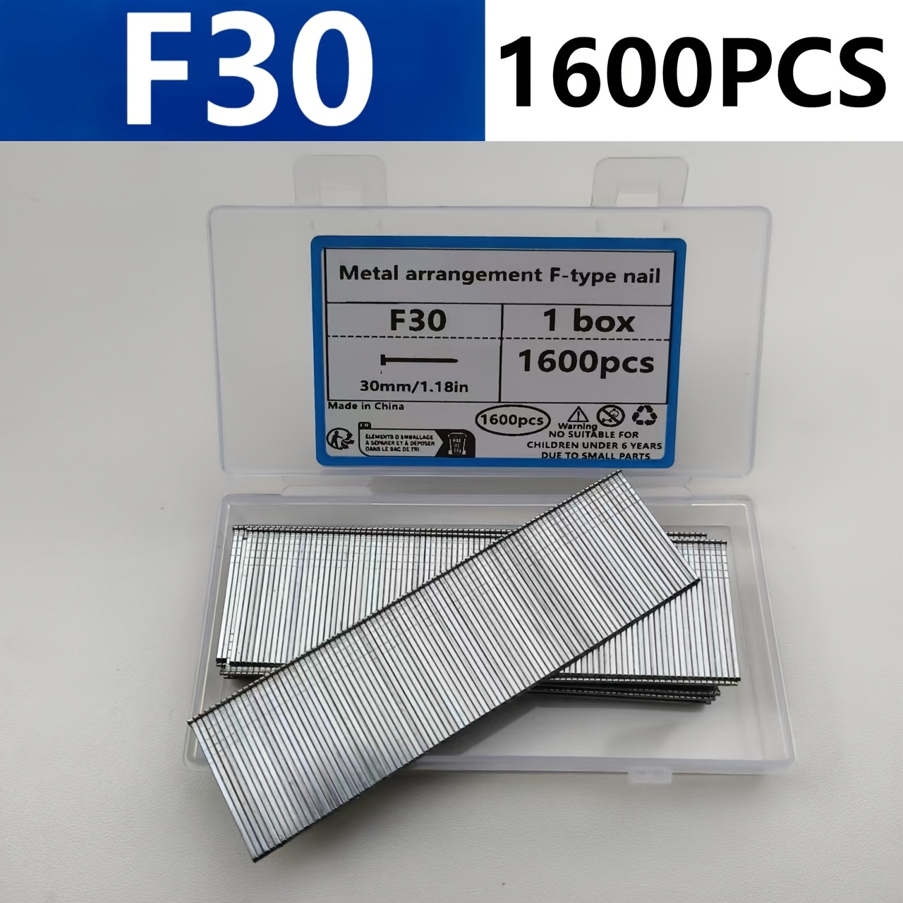 Image of 1600 Galvanized Straight Row In Sizes F15/f25/f30 - Ideal For Furniture And Decoration, Compatible With Pneumatic And Electric , Perfect