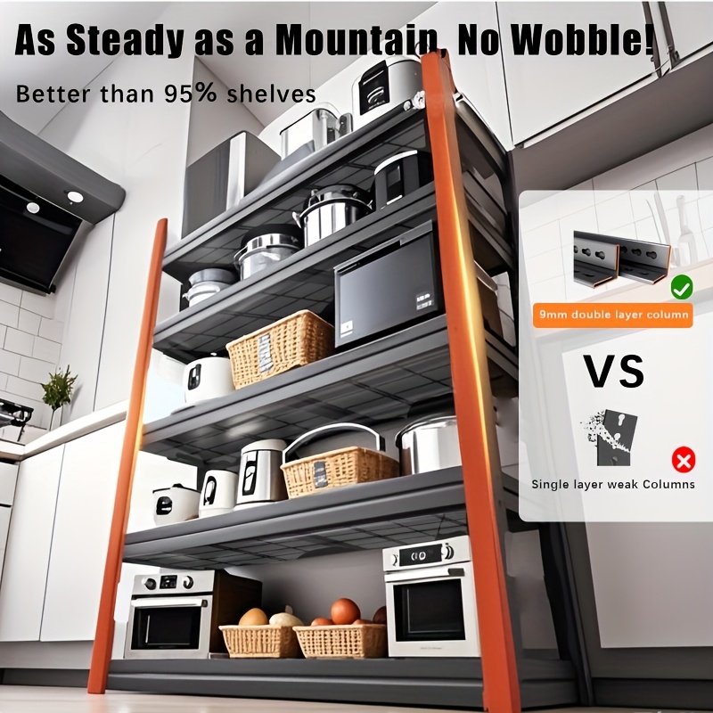 Upgrade 2500LBS Garage Storage Shelves 72