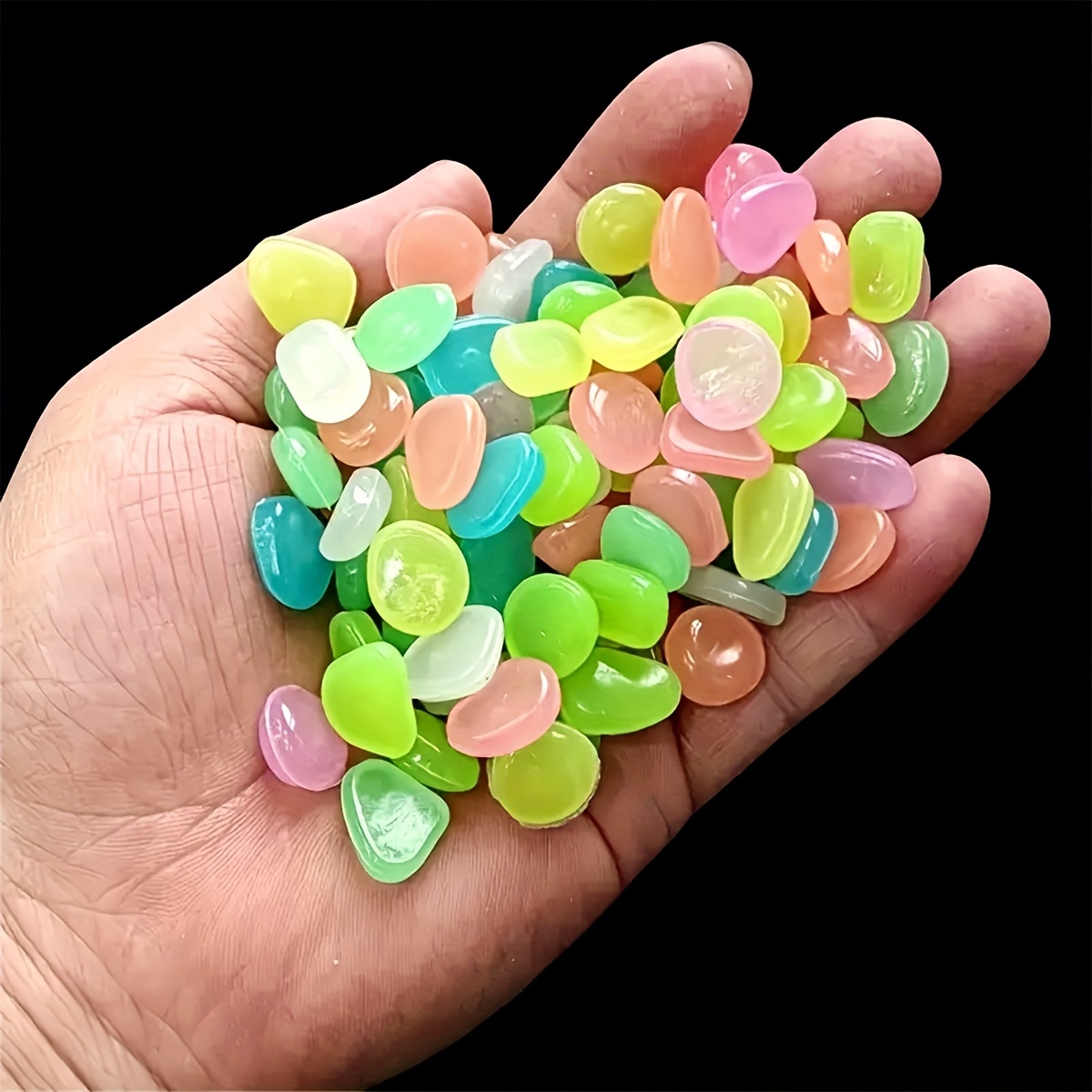 Micro 100pcs/This vibrant luminescent stone is used to decorate gardens, spaces, and sidewalks, showcasing metal garden art