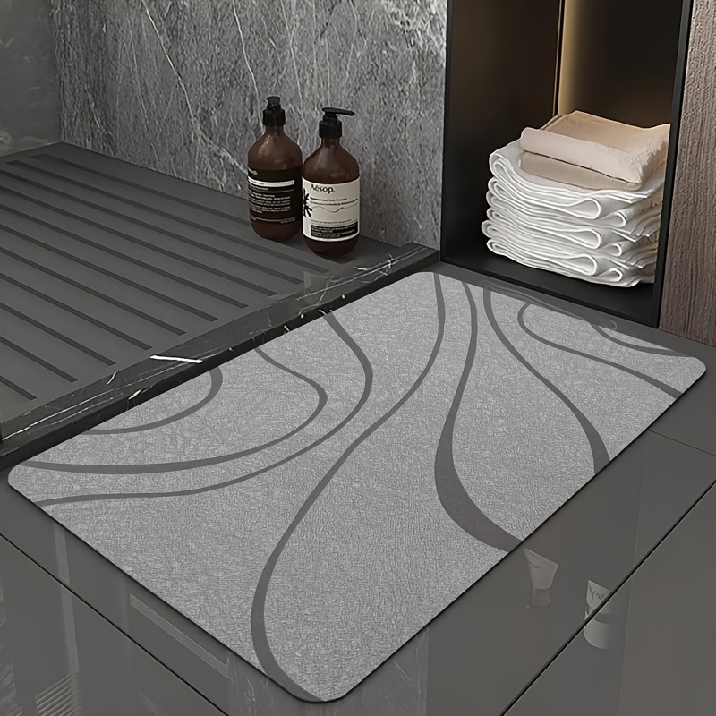 

Stone Bath Mat Diatomaceous Earth Mat, Drying Diatomite Bath Stone Mat For Bathroom -,, To (24×16" )