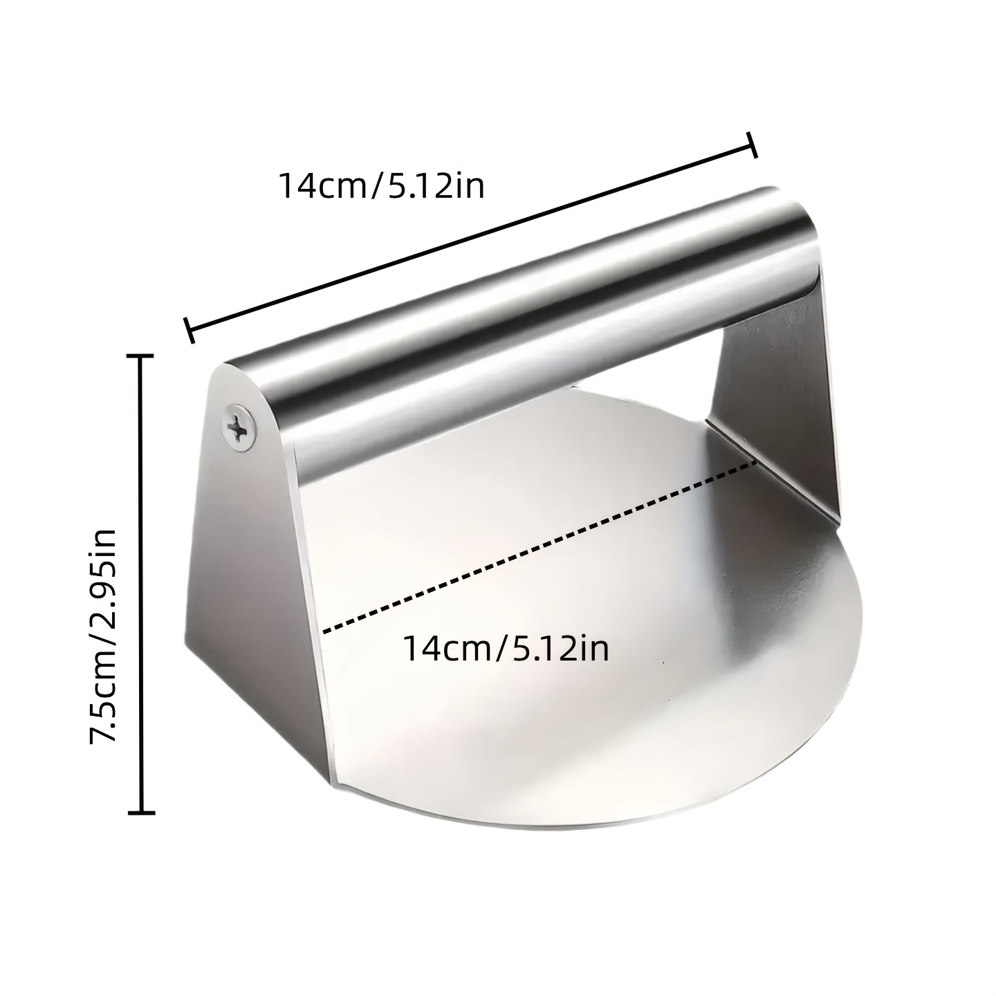 Stainless Steel Burger Press Mold - Non Mold For Perfect , Sandwich , And Steak Patties - Durable Barbecue Tool For Easy Preparation Of Grills - Essential Accessory For Kitchen And Outdoor Cooking