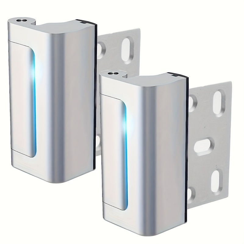 TEMU 2pcs Security Door Reinforcement Locks, Door Reinforcement Lock With 3 Inch Stop 800 Lbs For Swinging Door, Upgrade Night Lock To Your Home Suitable For Occupational Work Industrial Use