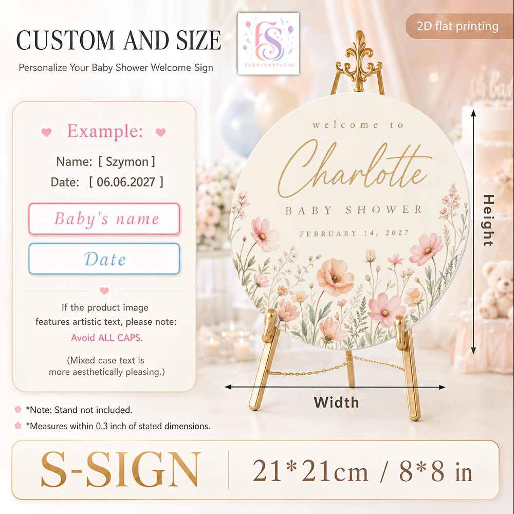 Personalized Baby Welcome Sign with Name & Due Date