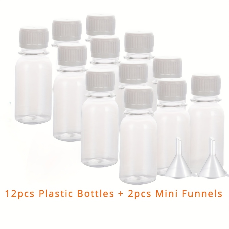 6/12 stück 60ml plastikflaschen kleine shot flaschen deckel