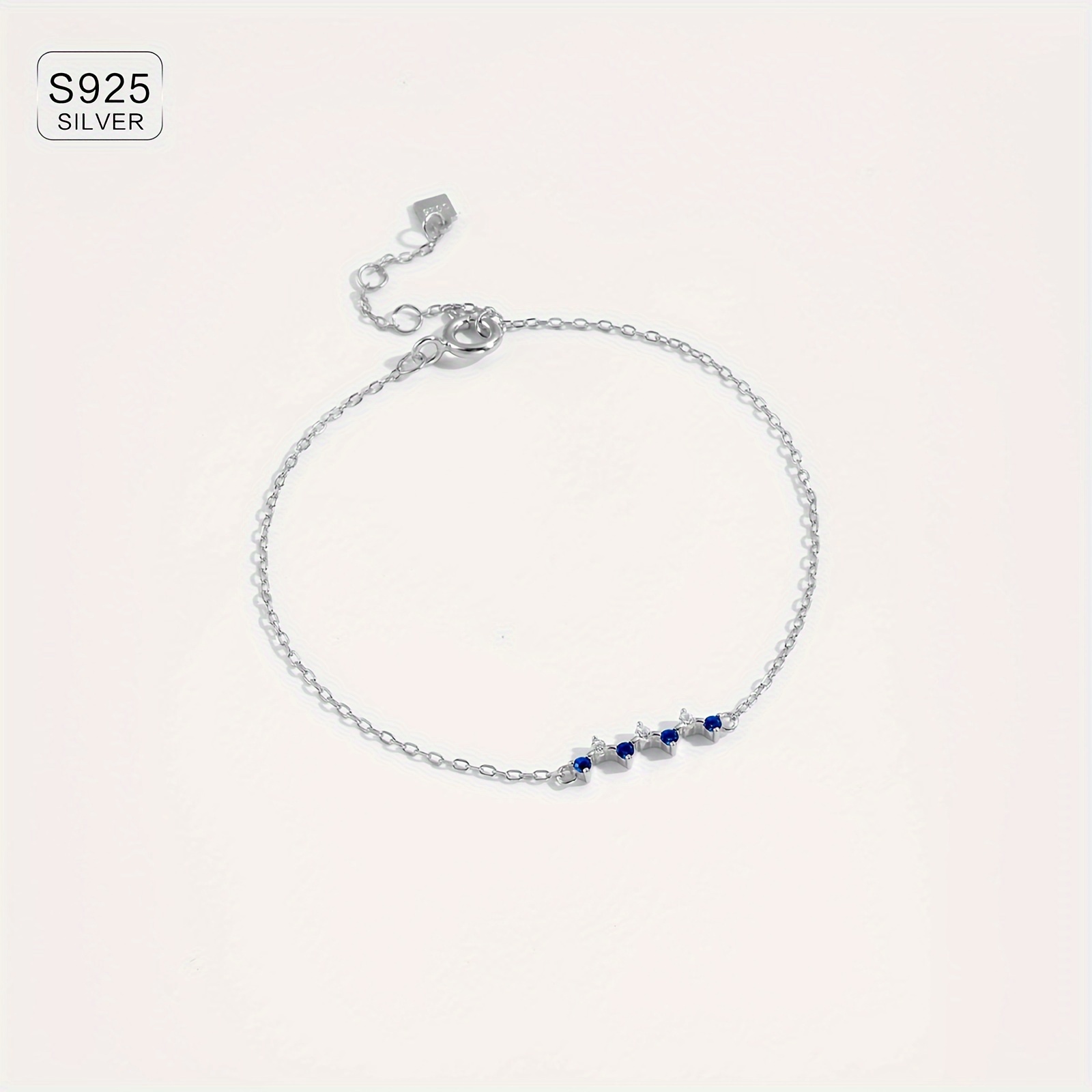 Golden Plated CZ Sterling Silver Bracelet for Women