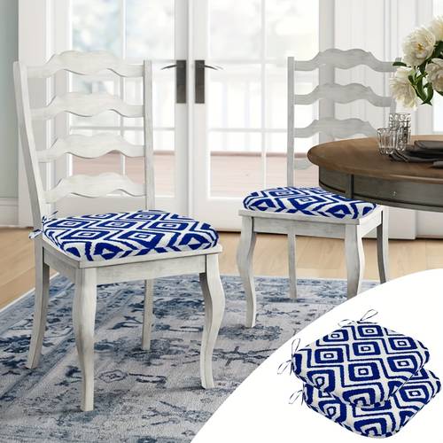 2pcs or 4pcs outdoor indoor chair cushion d shaped chair pads with ties with foam dining chair cushions