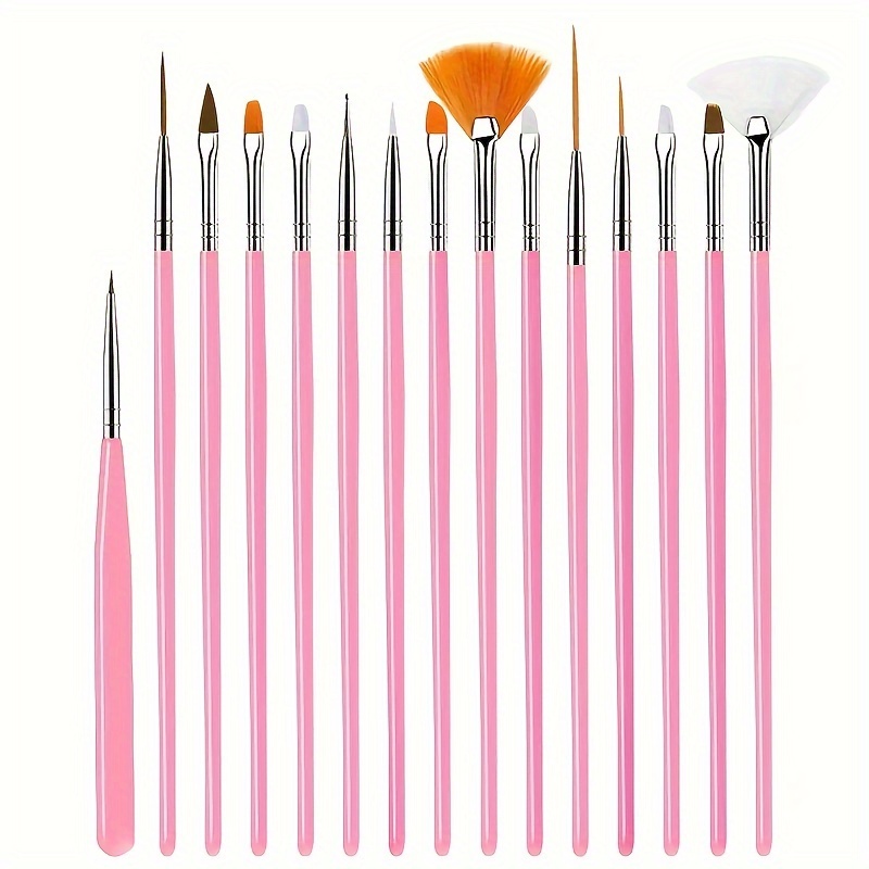 

15pcs Fine Detail Paint Brush Set - Perfect For Detailing & Artistic Painting - Acrylic, Watercolor, Oil, Models, Airplane Kits, Nail Art Supplies