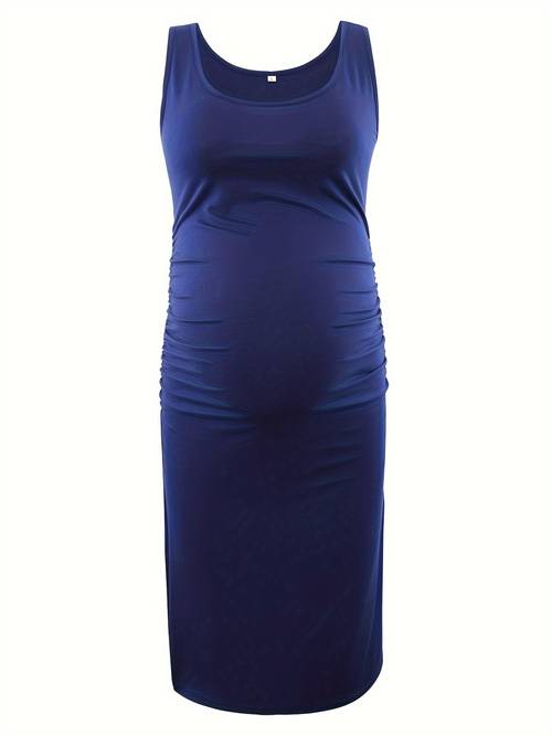women summer sleeveless maternity dress pregnancy tank scoop neck mama clothes casual bodycon clothing