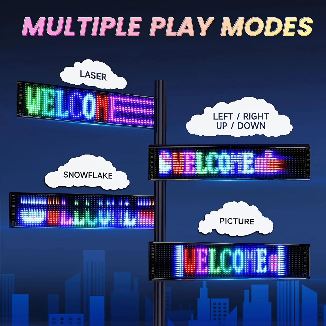 flexible led panel led panel sign with usb control remote flexible diy programmable lighting for stores hotels holidays dimmable graphite rgb display holiday decorations decorations details 2