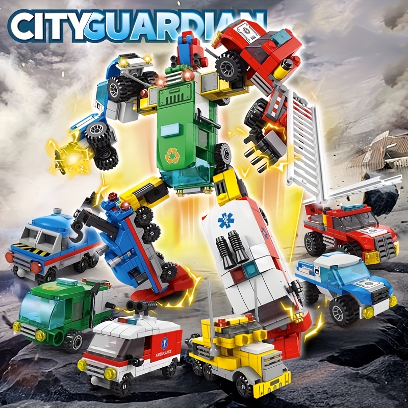 Cool building blocks toys, 2pcs Robot Toy Building Kit, Best Birthday Gifts  for Creative Games