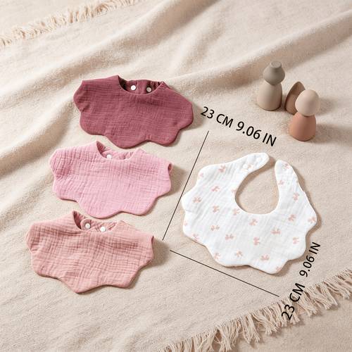 pack de 4 baberos fáciles de combinar, estilo , para bebé