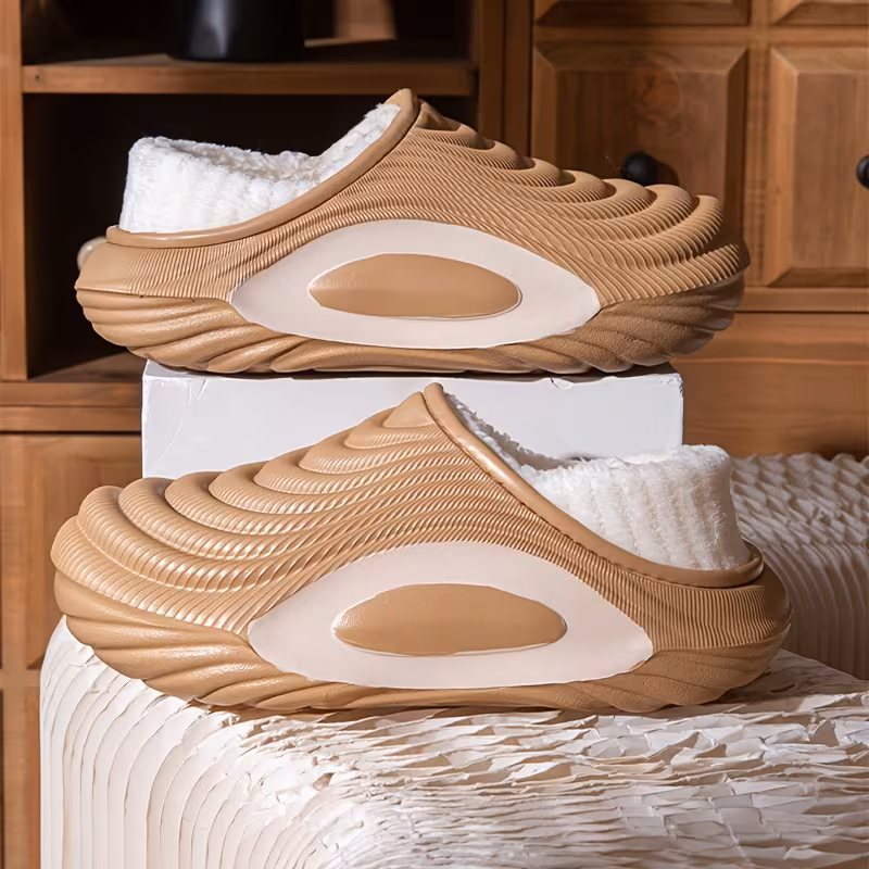 fleece lined for men women warm winter slippers cozy house shoes fuzzy slippers indoor outdoor shoes lined with lightweight eva sole for home garden and casual wear wide fit shoes Product details 3