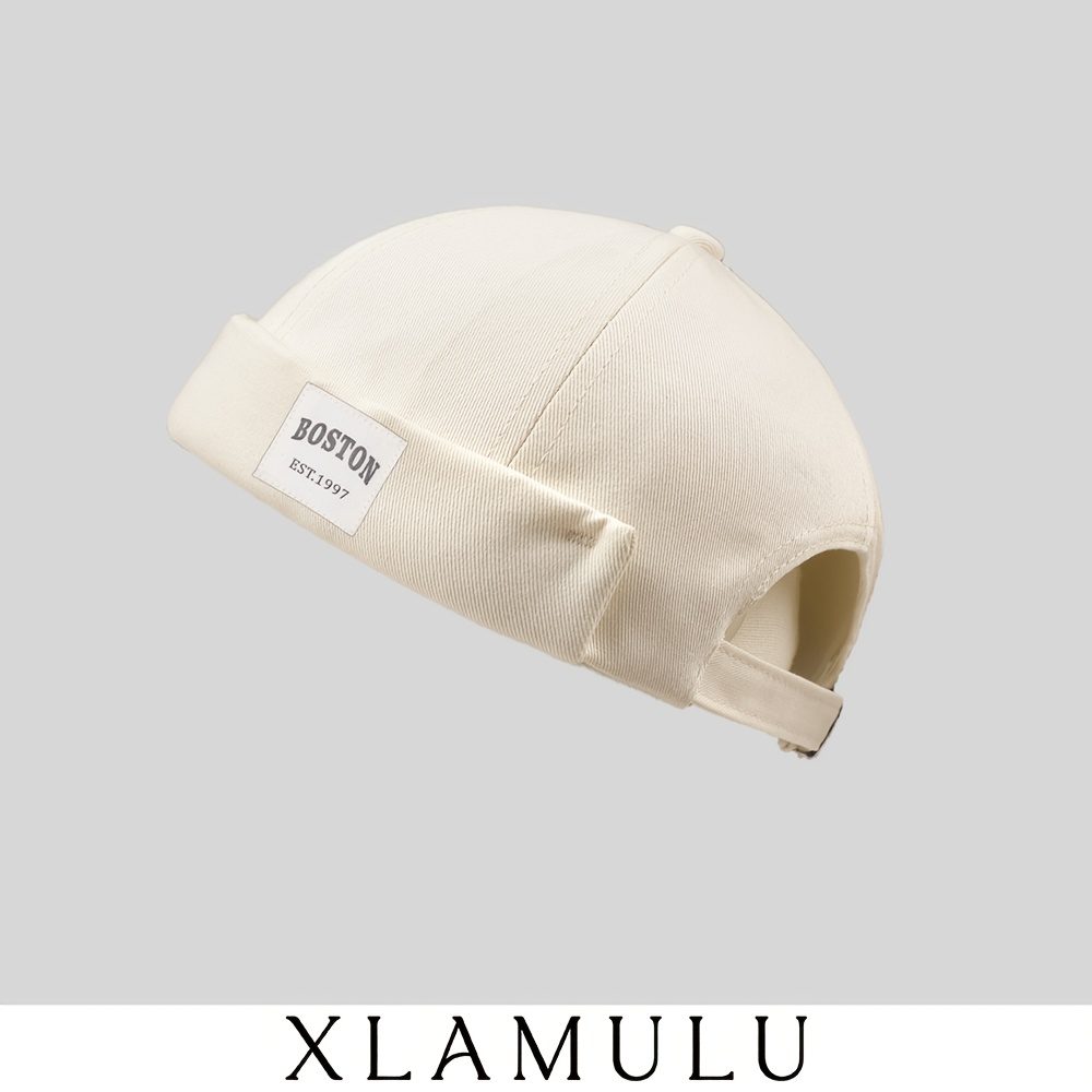 TEMU 1pc Xlamulu Boston 1997 Patch Docker - Adjustable Buckle Brimless Melon Beanie Hat, Lightweight Breathable Suitable For, Unisex Casual For &,