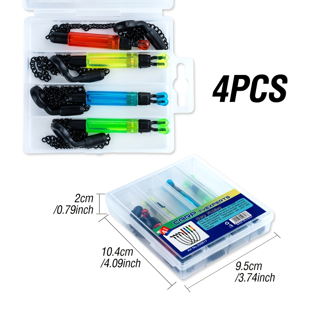 E-shop 4er- Version Angelbissanzeige, Karpfenangelzubehör im europäischen Stil, geeignet für Süßwasser, keine Batterie