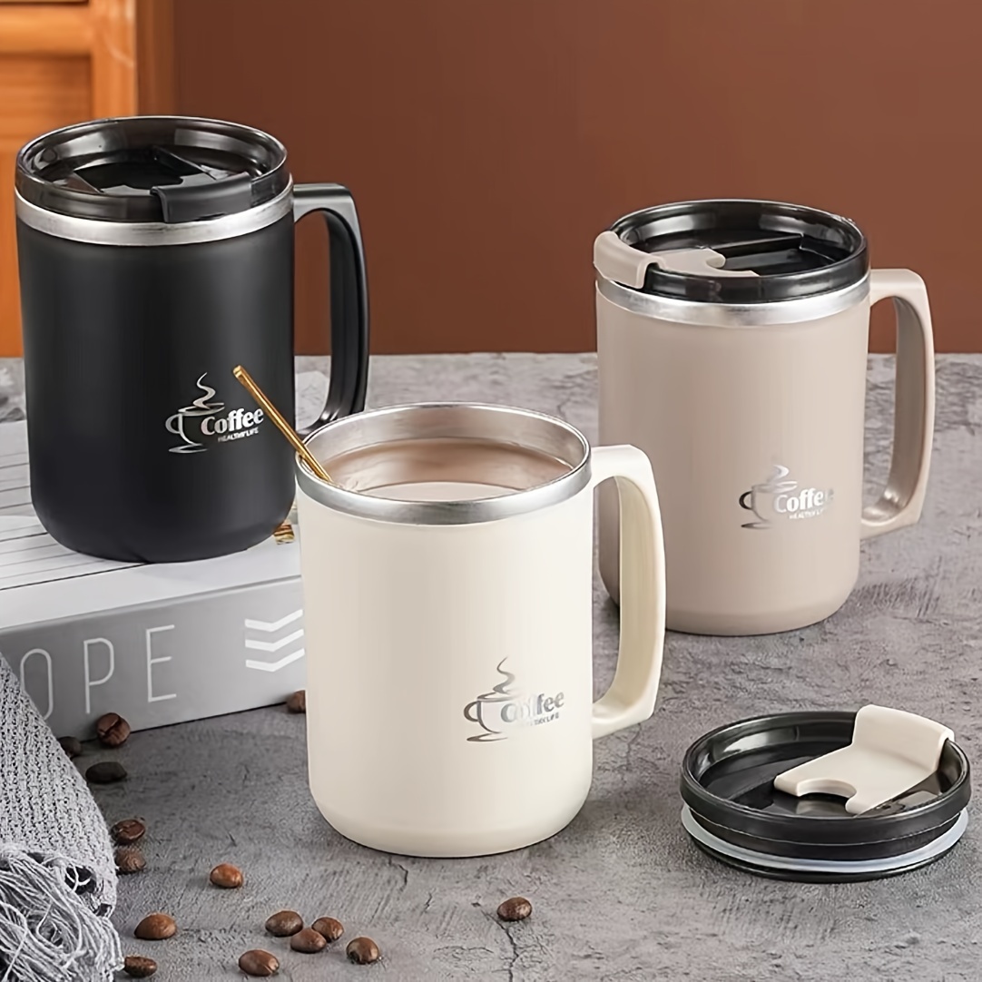 

1pc, 304 Stainless Steel Coffee Mug, Coffee Cups, Water Cups, Summer Winter Drinkware, Gifts
