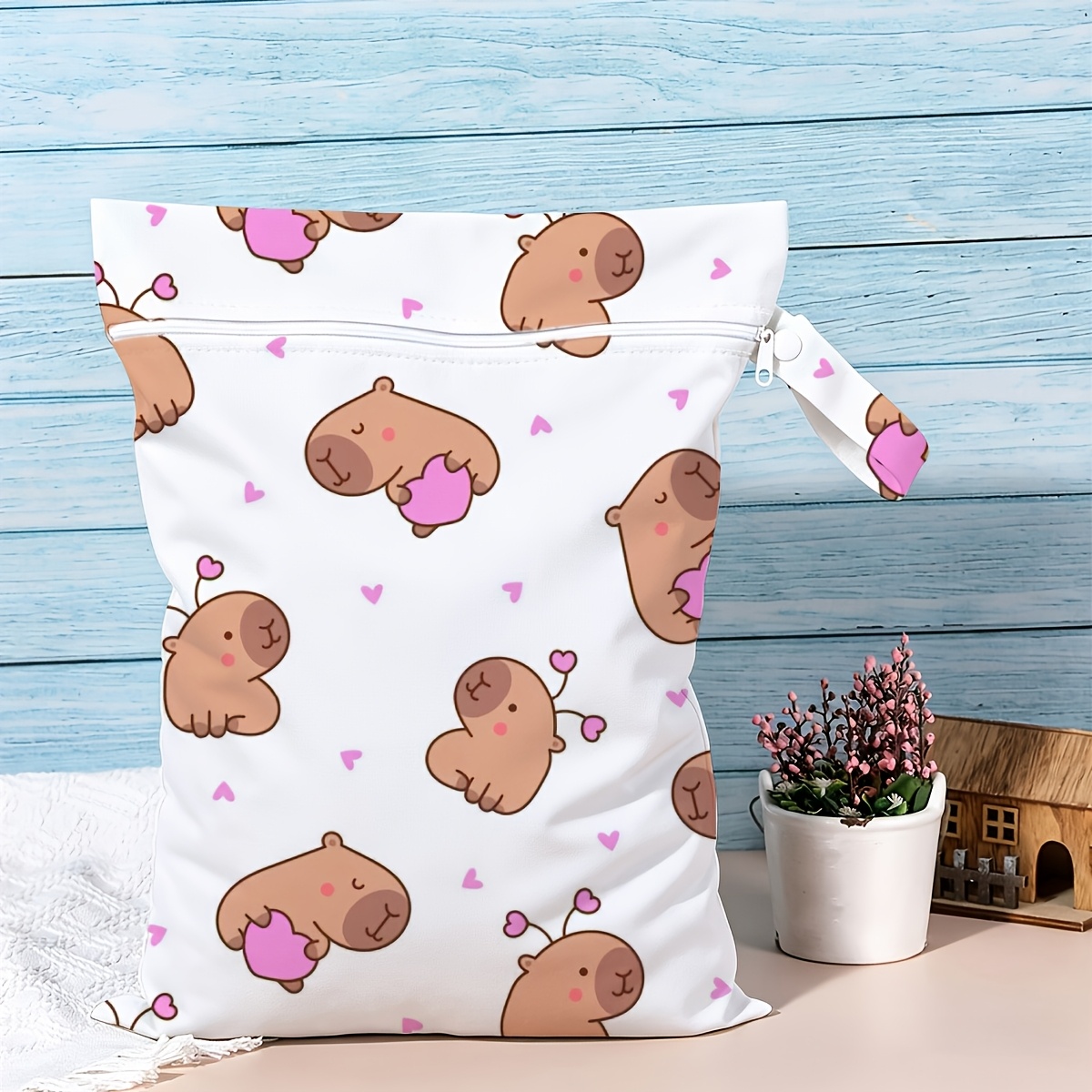 TEMU Borsa impermeabile con stampa di capibara , custodia con cerniera per costume da bagno, attrezzatura da e