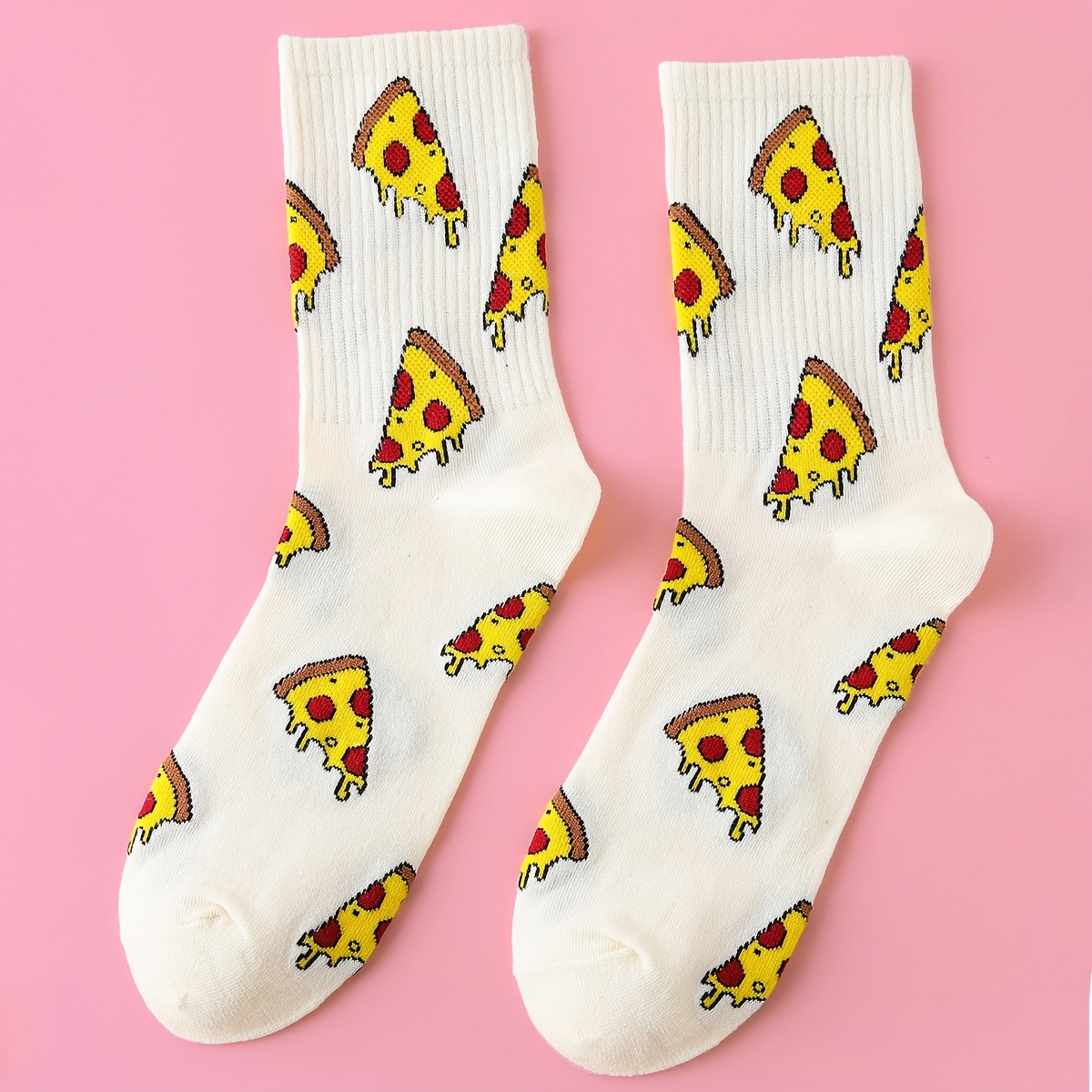 TEMU 1 Pair Funny Socks Cute Socks Gifts For Novelty Socks For Casual Daily Wear Cute Socks With Party Trendy Socks For Men Women Crazy Socks White