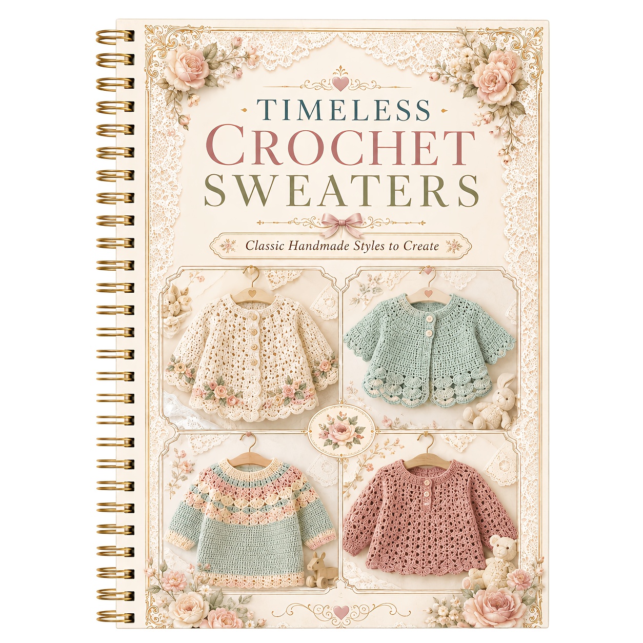 TEMU Children's Crochet Sweater Knitting Tutorial Book: Baby Cardigan And Pullover Pattern Diagrams, Detailed Guide For Handmade Knitted Clothing,