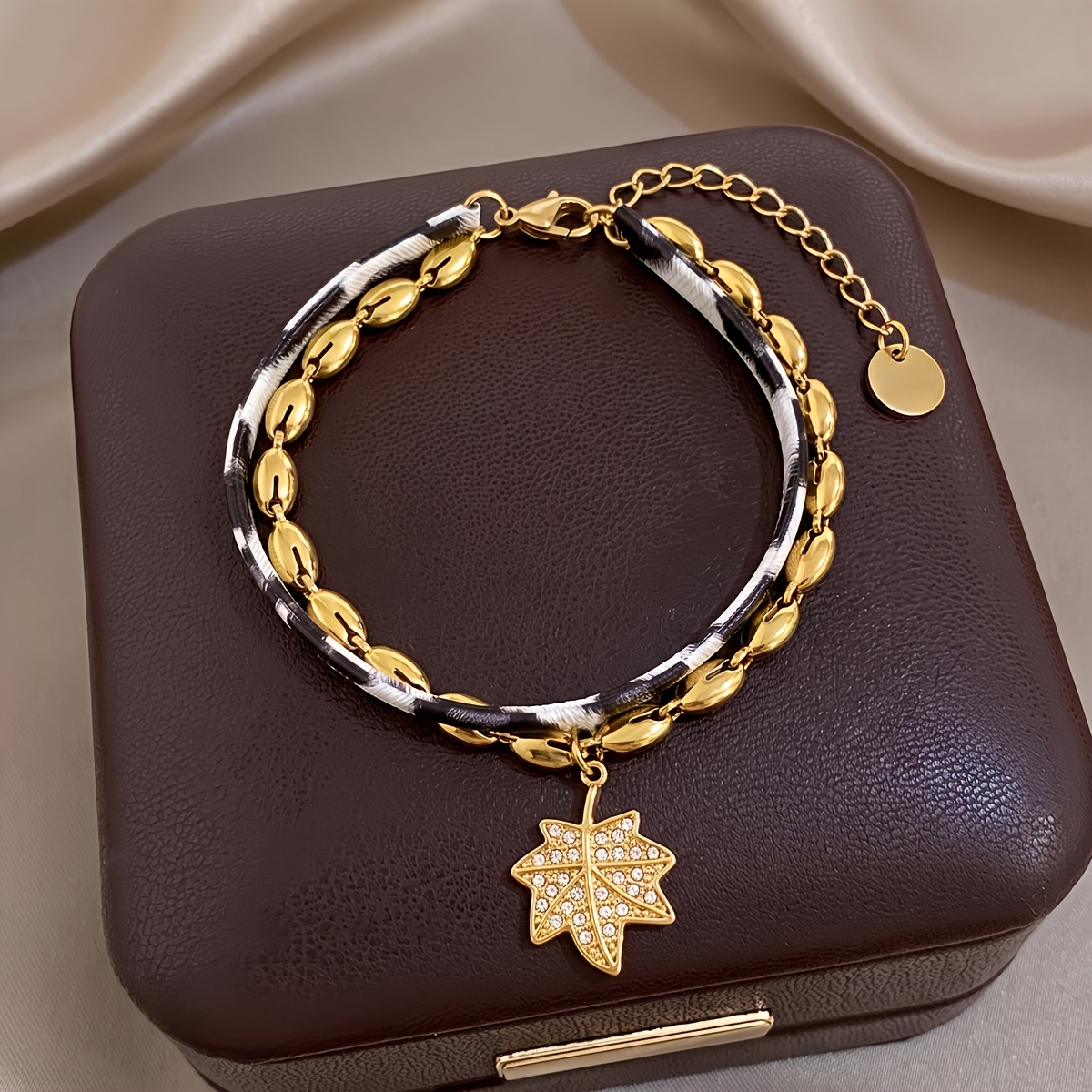 Women's Fashionable 18K Golden Plated Double Bracelet