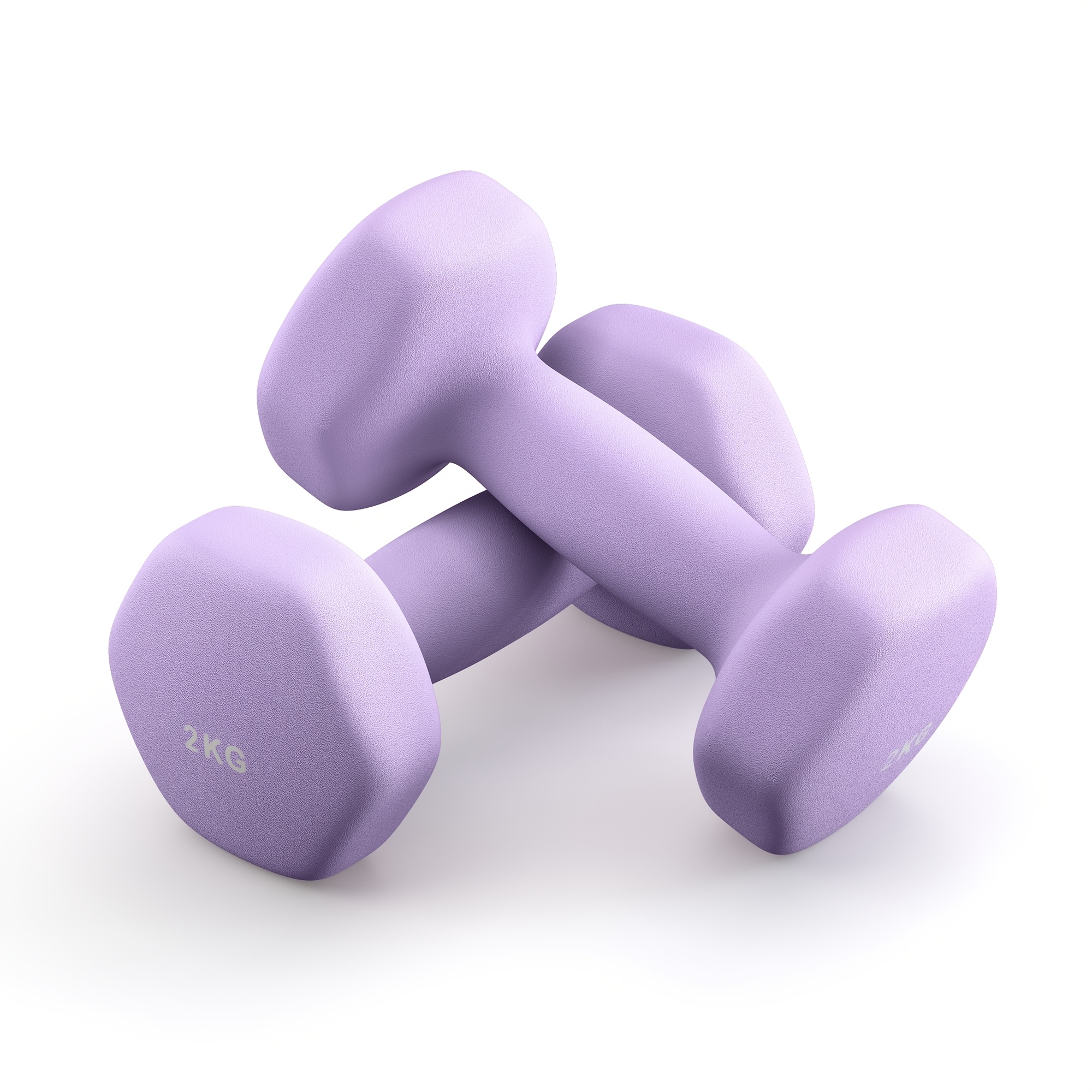 Image of 2pcs Of Hexagonal Dumbbells With Non-slip Neoprene Coating, Perfect For Strength Training, Fitness Exercises And Home Workouts At Home, 2*2kg
