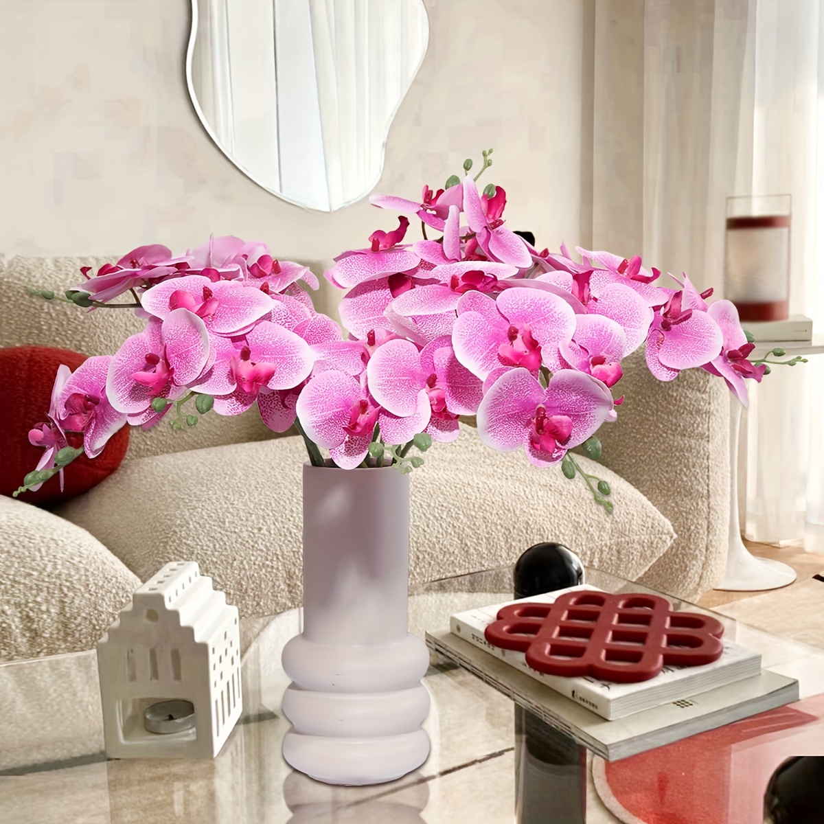 DIY Artificial Butterfly Orchid Silk Flower Bouquet Wedding Home Decoration  Flowers 