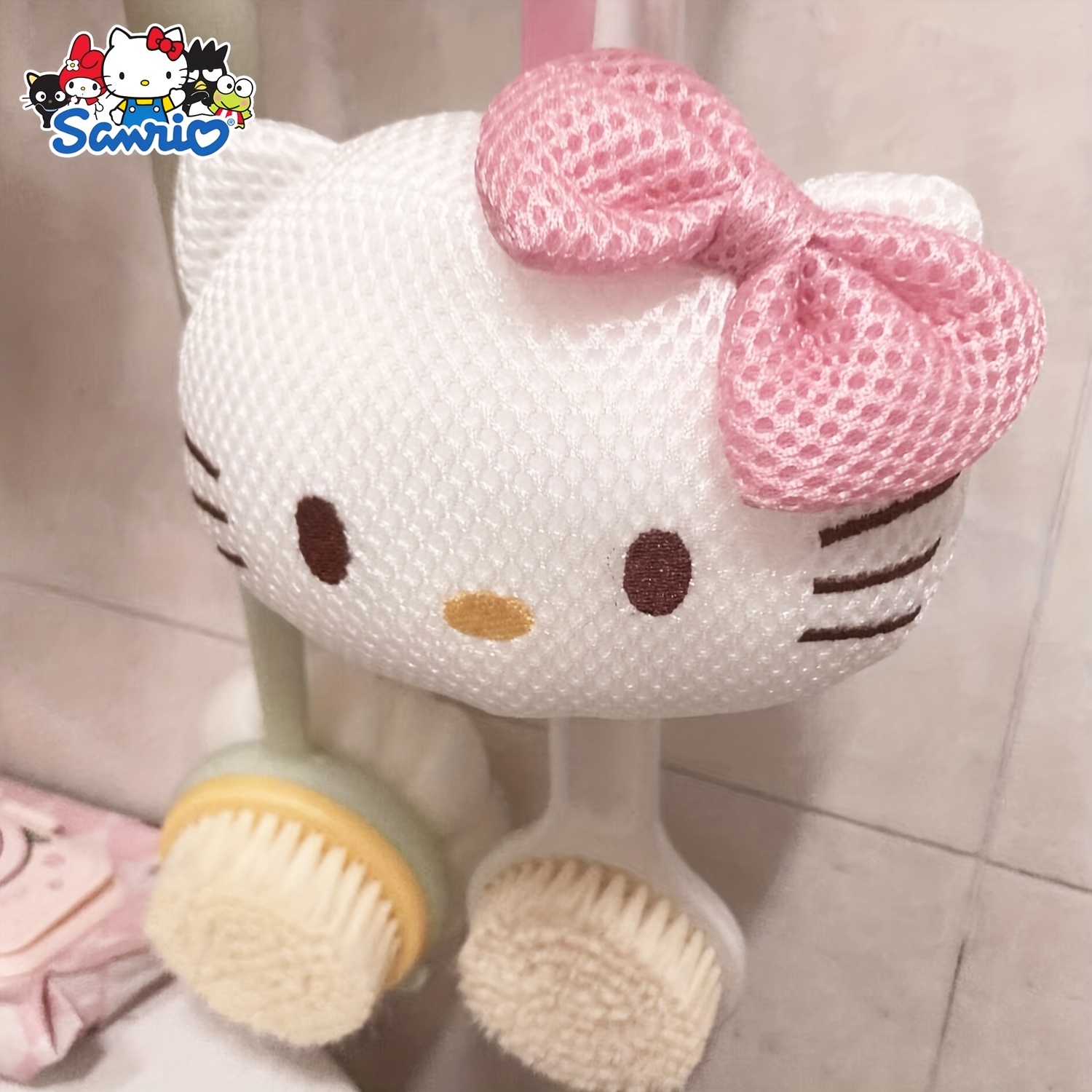 Licensed Cute Bath Sponge, Soft Mesh Exfoliating Scrubber