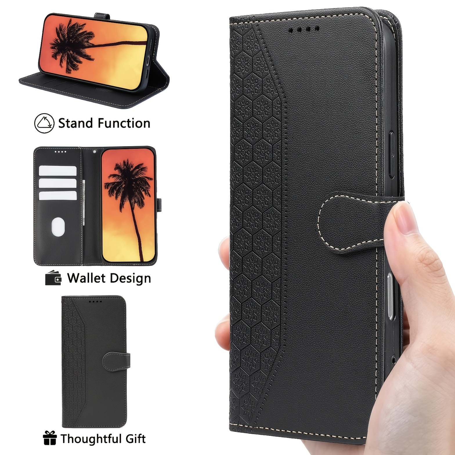 TEMU Phone Case: [for Moto Wallet Case]suitable For Moto Edge 60 Fusion/edge 60/edge 60 Pro Flip Wallet Phone Case. Shockproof Protective Case With 3