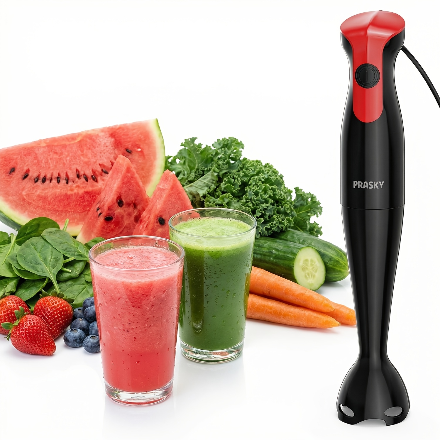TEMU Prasky Powerful Handheld Blender | Steel , Portable Stick Mixer, Electric Blender, Electric Hand Blender With Detachable Base